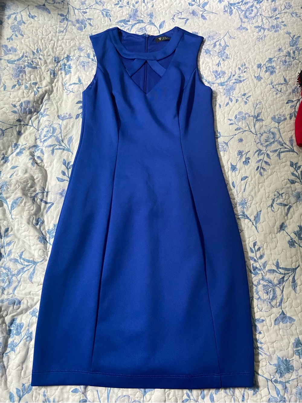 Sleeveless Royal Blue Sheath Dress